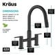 preview thumbnail 34 of 86, KRAUS Oletto Bridge Kitchen Faucet with 2-Function Pull-Down Sprayhead