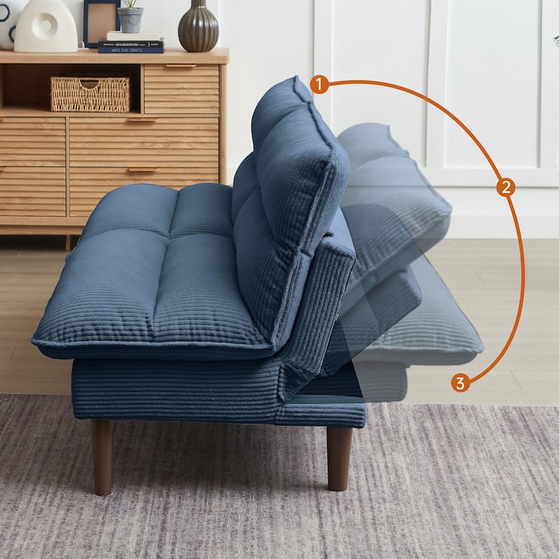 72.4" Armless Futon Sofa Bed