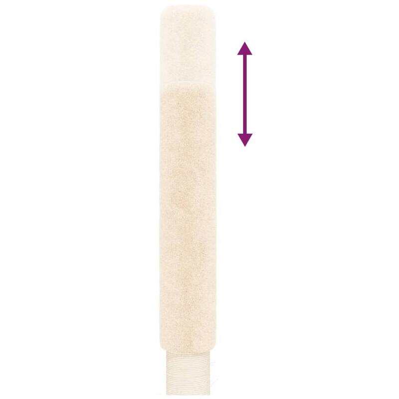 vidaXL Cat Tree Cream Engineered wood, plush, sisal Large Cat Tree