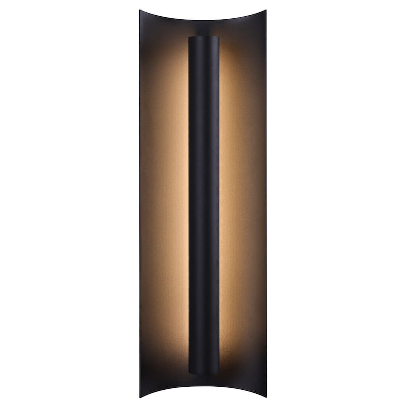 2-Pack Black Modern/Contemporary LED Outdoor Wall Lantern Sconce