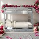 preview thumbnail 1 of 15, Twin over Twin Bunk Bed With Ladders and Two Storage Drawers for Bedroom Grey