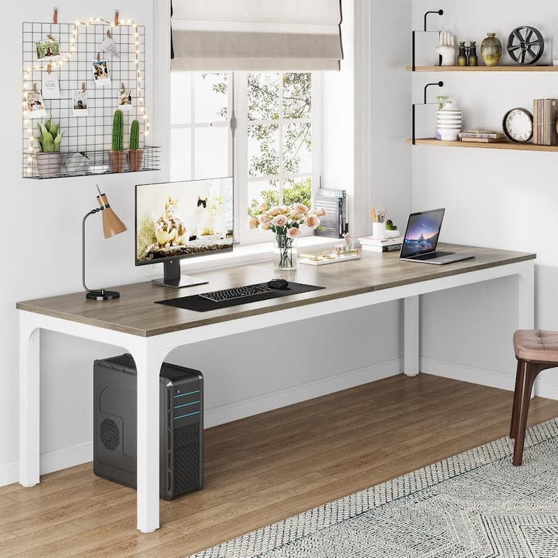 78.7" Extra Long Computer Desk/Table, Work Desk, Double Workstation Desk for Home Office