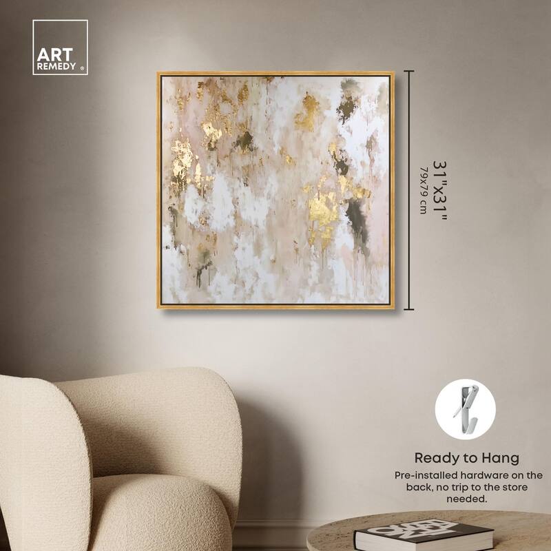 Golden Glimmer Gesture II Canvas by Art Remedy
