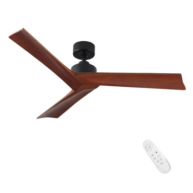 52" Black Lowe Profile Ceiling Fan without Light