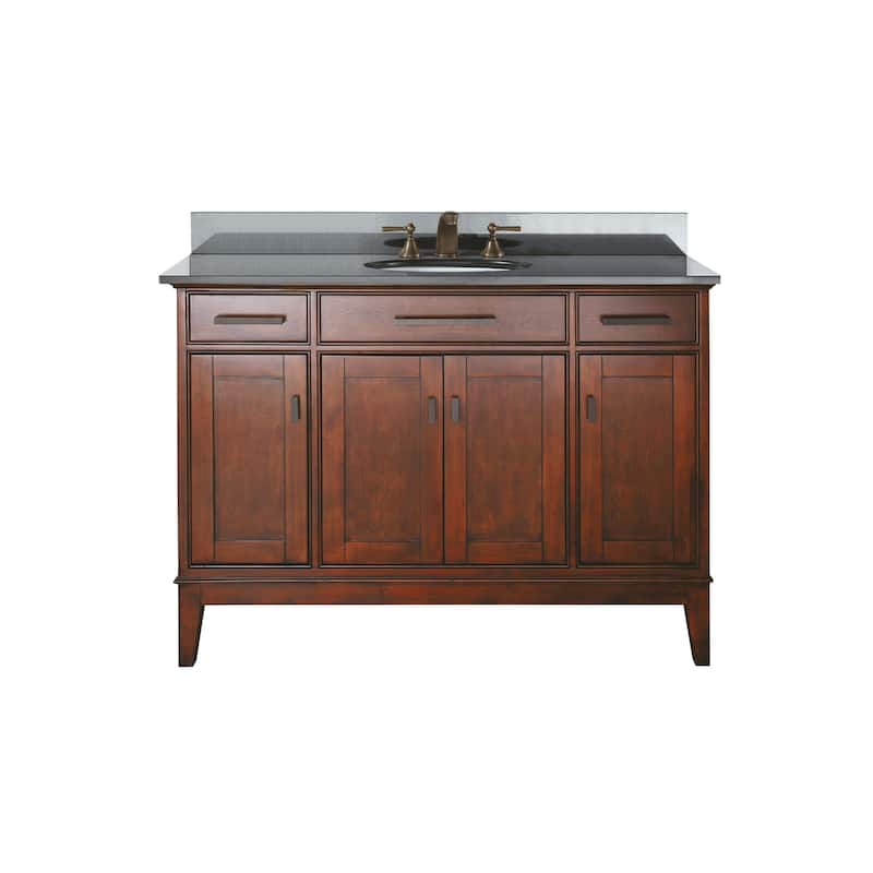 Avanity Madison 48-inch Single Vanity in Tobacco Finish with Sink and Top - 49"W x 22"D