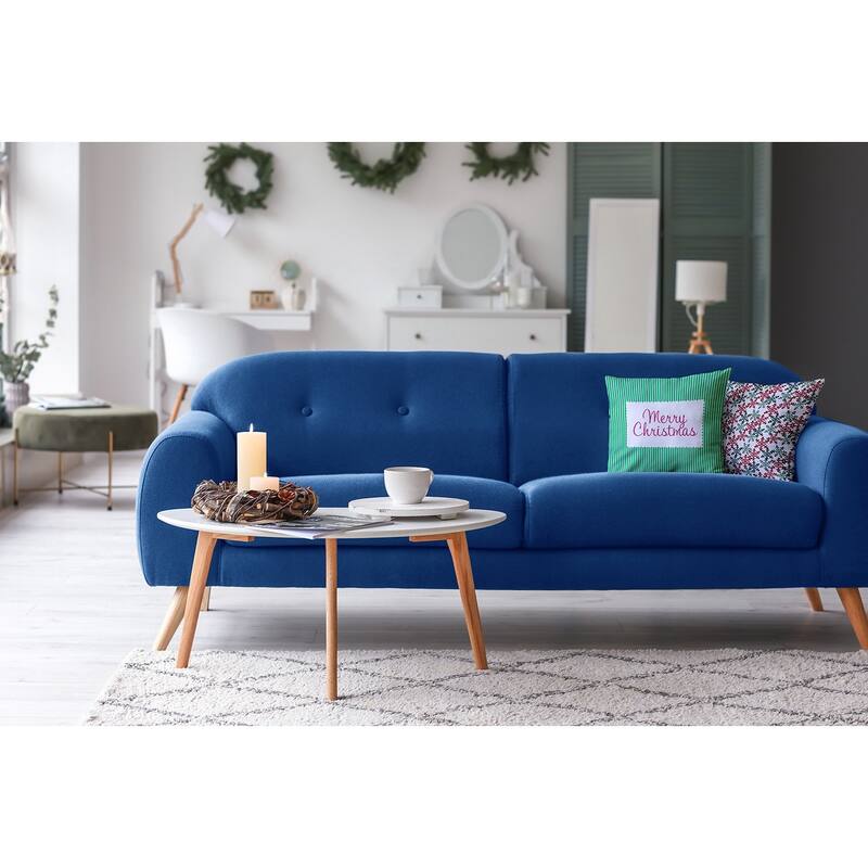 Merry Christmas Ticking Accent Pillow