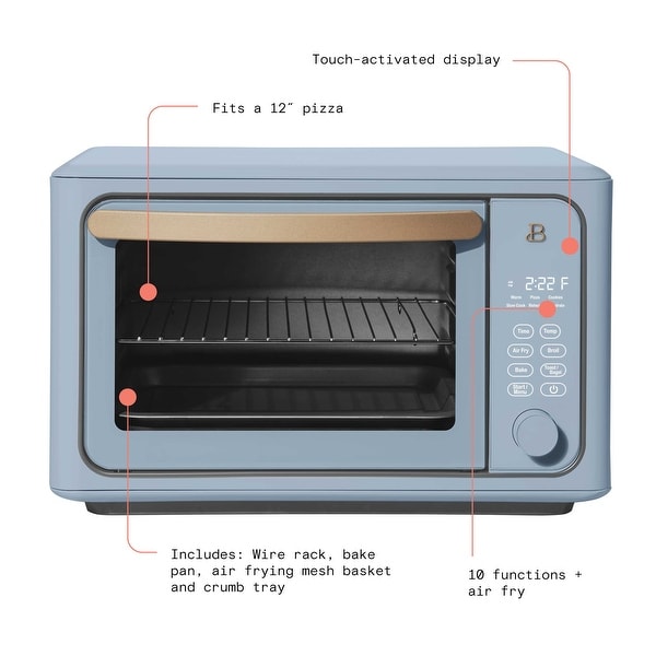 6 Slice Touchscreen Air Fryer Toaster Oven Black Sesame by Drew Barrymore Bed Bath Beyond 36394354