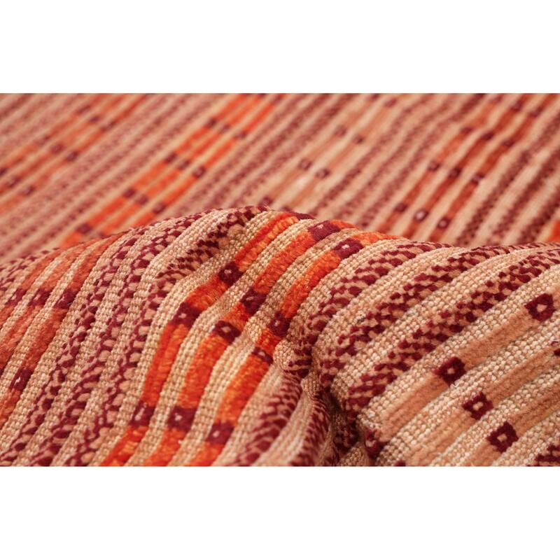 ECARPETGALLERY Hand-knotted Peshawar Ziegler Burnt Orange Wool Rug - 4'11 x 7'10