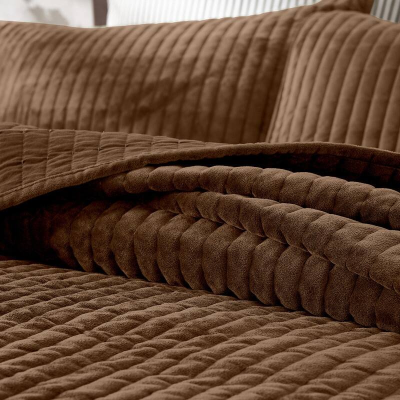 Wonderful Velvet 3 Piece Quilt Set