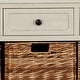 preview thumbnail 70 of 87, Cream, Teal, White or Brown Wood 2 Baskets and 1 Drawer Storage Unit - 16 x 13 x 28