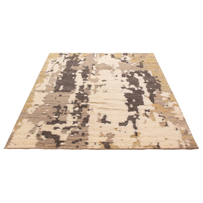 ECARPETGALLERY Hand-knotted Tangier Cream Wool Rug - 8'0 x 10'0