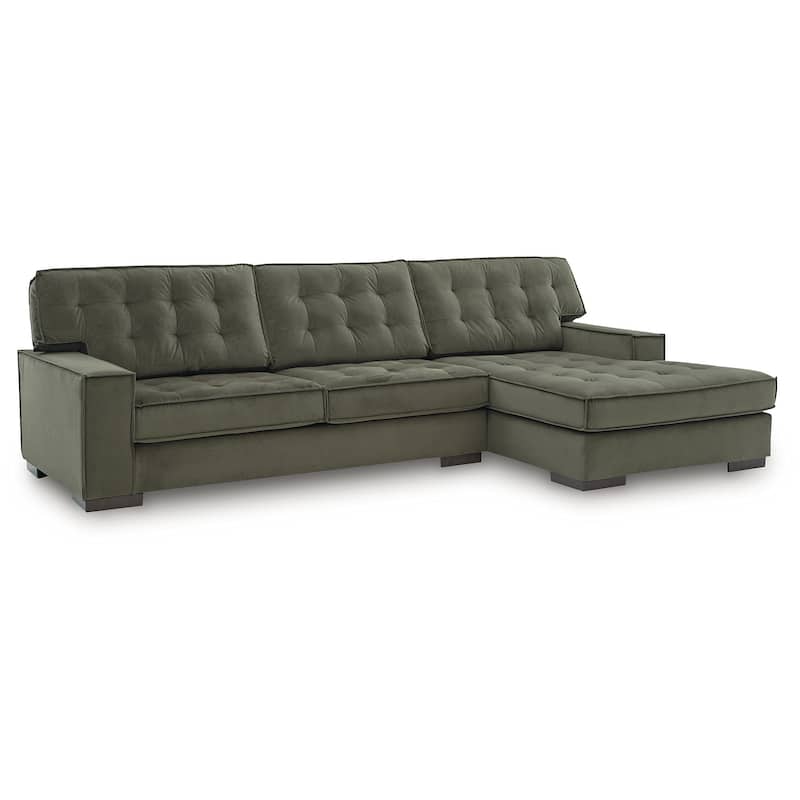 Signature Design by Ashley Chalcombe Green 2-Piece Sectional with Chaise - 128" W x 70" D x 38" H