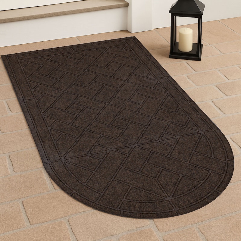 Mohawk Home Diagonal Pavers Arched 3' X 5' Door Mat