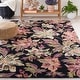 preview thumbnail 8 of 62, SAFAVIEH Handmade Blossom Ragnhild French Country Floral Wool Rug 8' x 10' - Black/Plum