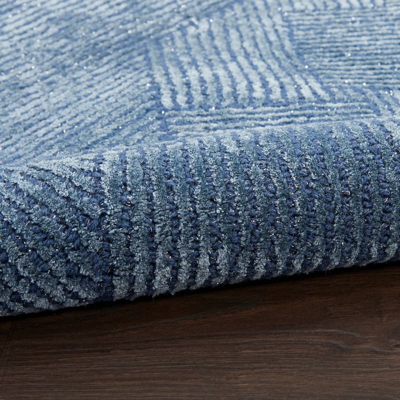 Michael Amini Abstract Linear Shimmer Area Rug
