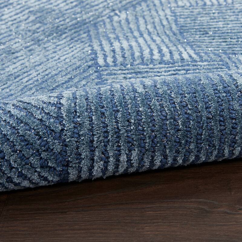 Michael Amini Abstract Linear Shimmer Area Rug