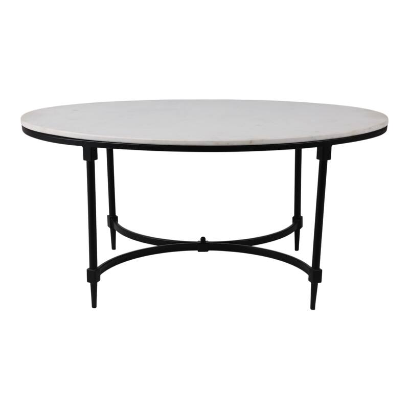 Marble Side Table Round Top Metal Base Small Spaces Home Decor