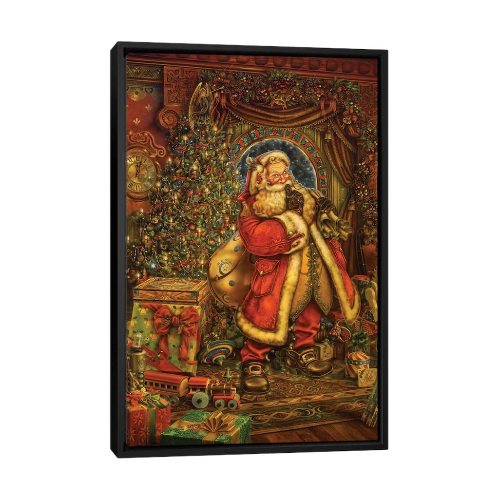 iCanvas "Christmas Presence" by Myles Pinkney Framed Canvas Print