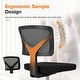 preview thumbnail 38 of 44, Office Computer Desk Chair with Wheels, Ergonomic Low-Back Mesh Rolling Work Swivel Chairs, Armless Comfortable Lumbar Support