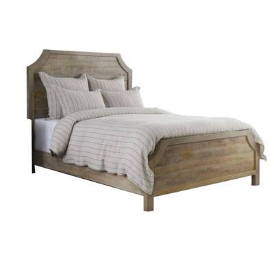 Tara King Size Linen Duvet Cover with Stripe Design, Flange Finish, Beige