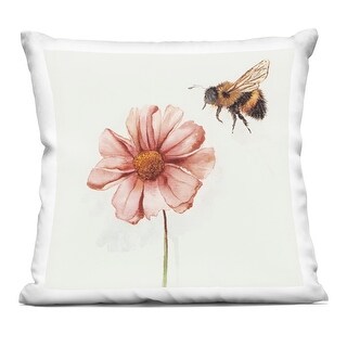 Stupell Spring Pollination Bee Decorative Printed Throw Pillow Design ...