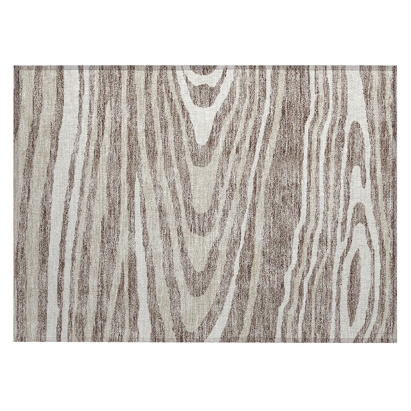 Machine Washable Indoor/ Outdoor Abstract Illusion Chantille Rug