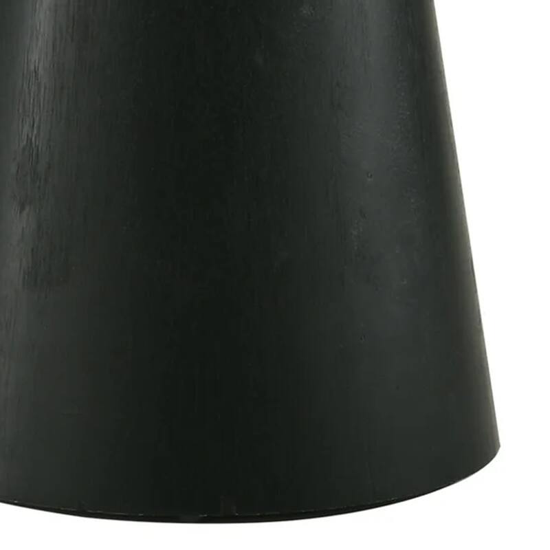 Toty Dining Table, 59 Inch Round Top, Modern Cone Pedestal Base, Black