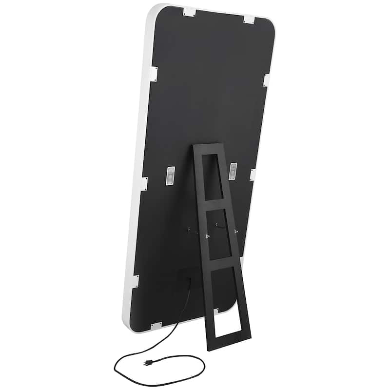Glendora 32 X 71 Inch Led Standing Mirror Bt Speakers