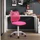 preview thumbnail 32 of 36, HomyLin Plastic Mesh Adjustable Armless Desk Chair with Rolling Wheels Kids Teen