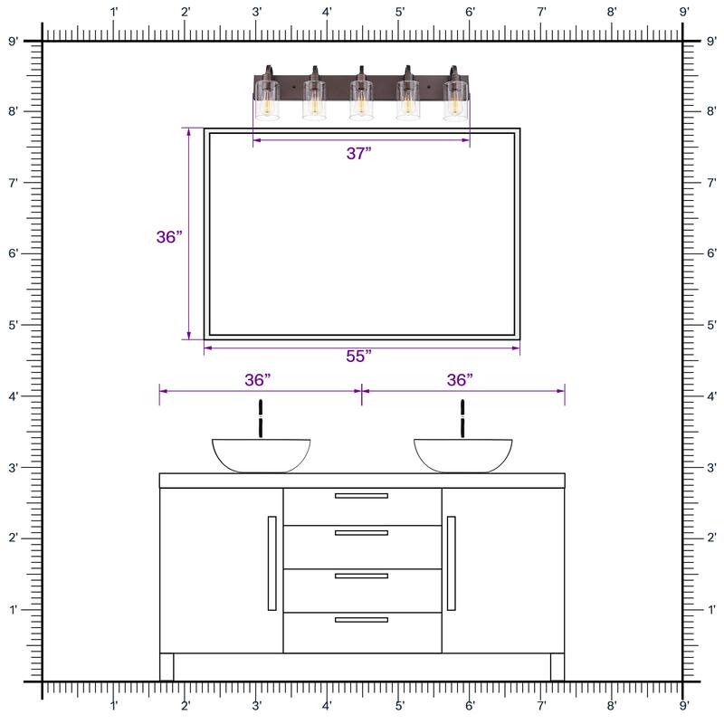Bathroom Vanity Light Fixtures - Farmhouse Wall Light for Bathroom