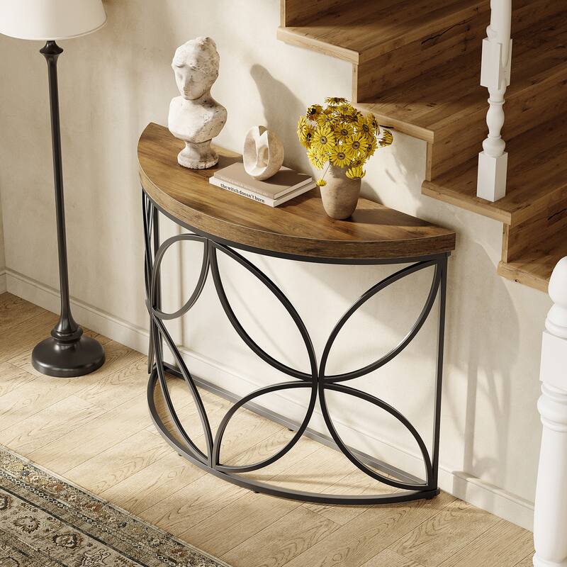 43.3-Inch Industrial Sofa Table, Narrow Console Table Behind Couch