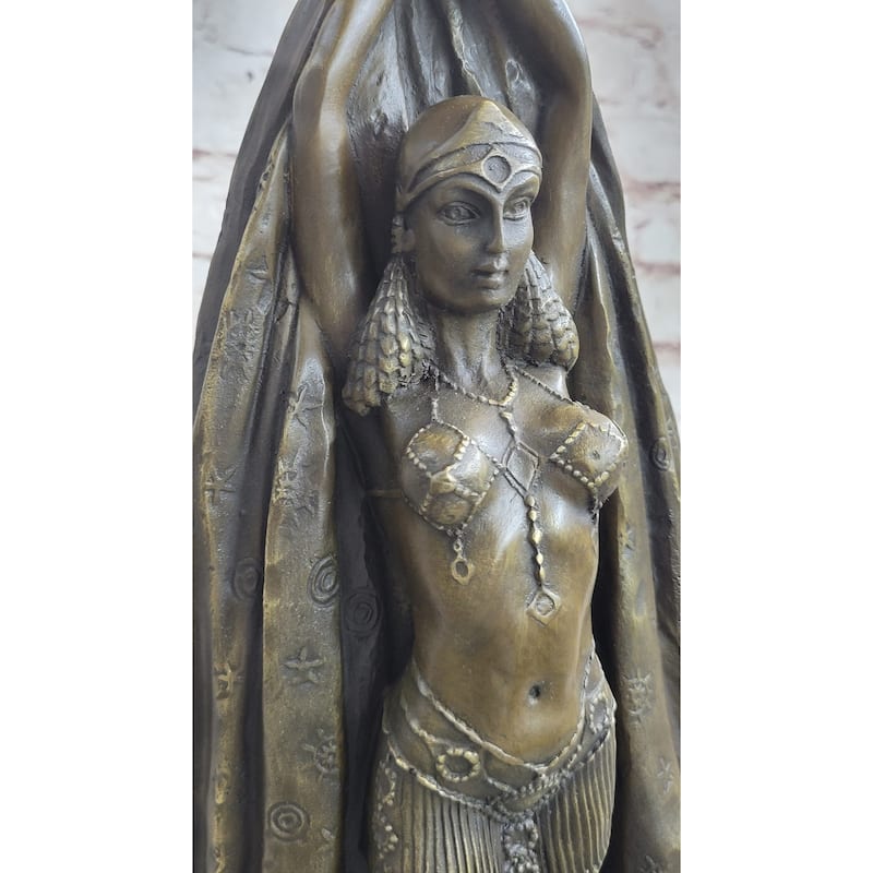 Signed Chiparus Dancer Art Deco Bronze Sculpture Statue Russian Ballet