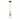 Josephine Metal and Clear Ribbed Glass Ceiling Light - 5.0"L x 5.0"W x 12.8"H