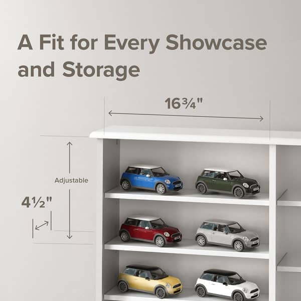 dimension image slide 3 of 7, Prepac Media Storage Display Cabinet 8.75" D x 38.75" W x 51" H