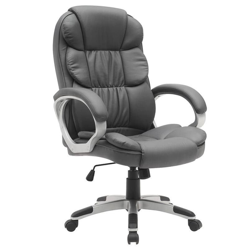 Office Chair Adjustable High Back Task Chair with Massage Function - Grey