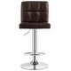 preview thumbnail 6 of 8, Gymax Set of 4 PU Leather Bar Stool Swivel Bar Chair w/ Adjustable - 17'' x 16'' x 38'' - 46'' (L x W x H)