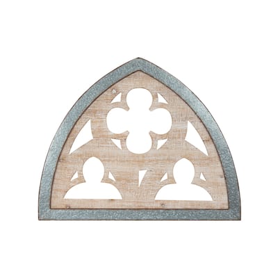 27.5" Wood & Metal Wall Décor