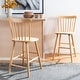 preview thumbnail 24 of 48, SAFAVIEH Galena 24-inch Spindle Farmhouse Counter Stool (Set of 2) - 20"W x 20"D x 38"H