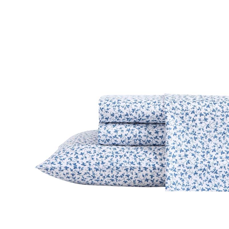 Laura Ashley Soft & Silky Sateen Printed Cotton Sheet Set