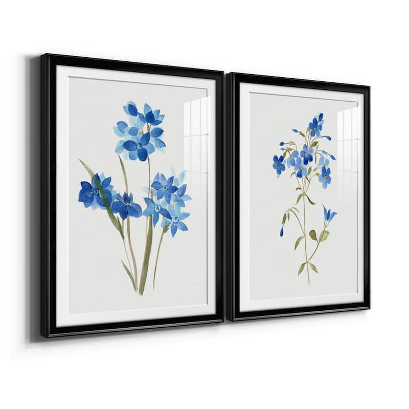 Blue Blossom Botanical I Premium Framed Print - Ready to Hang