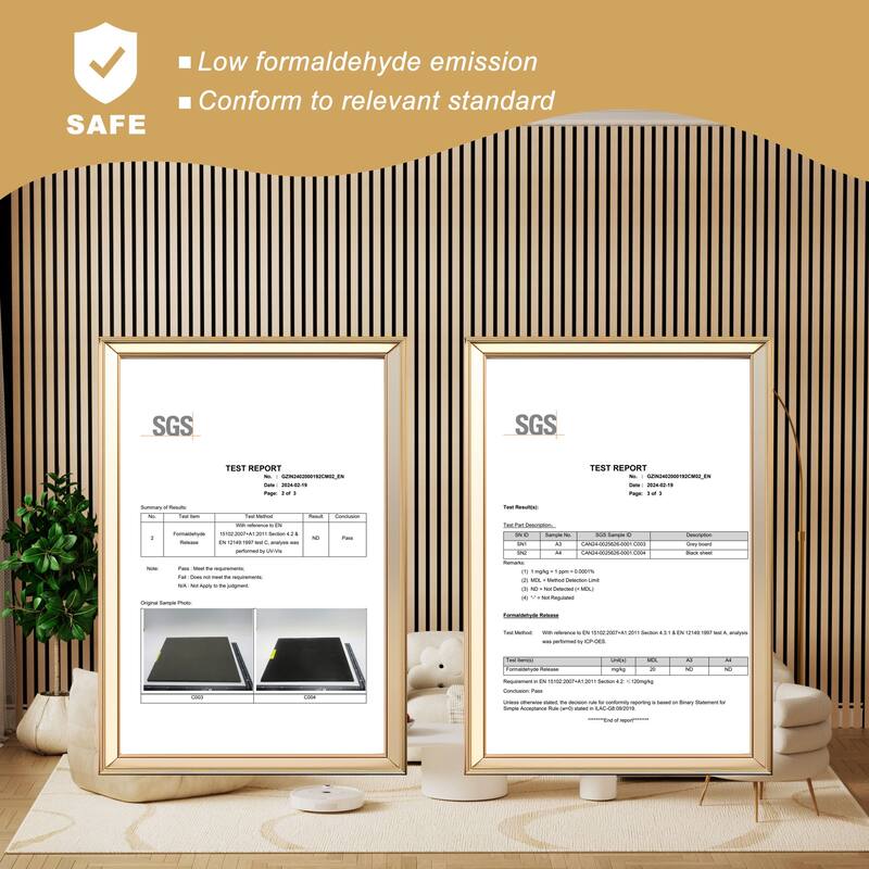 47.3" x 23.6" Wood Slat Acoustic Wall Panels for Ceiling and Wall Decor, 4-Pack (31 sq ft)