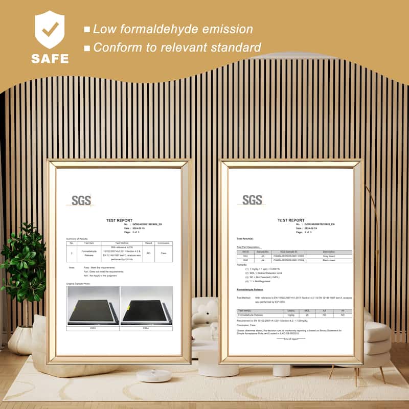 93.5" x 7.9" Wood Slat Acoustic Wall Panels for Ceiling and Wall Decor, 4-Pack (21 sq ft)