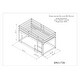 preview thumbnail 6 of 4, Grey Twin Size Wood Loft Bed with Ladder and Fence for Kids