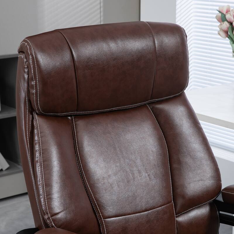 Large Size Office Chair PU Leather Office Chair with Pocket Spring System Tilt and Height Adjustable, for Office