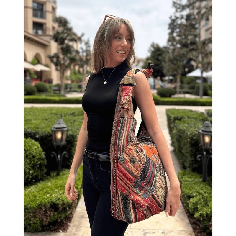 Kathmandu Collection Quilted Patchwork Hobo Bag