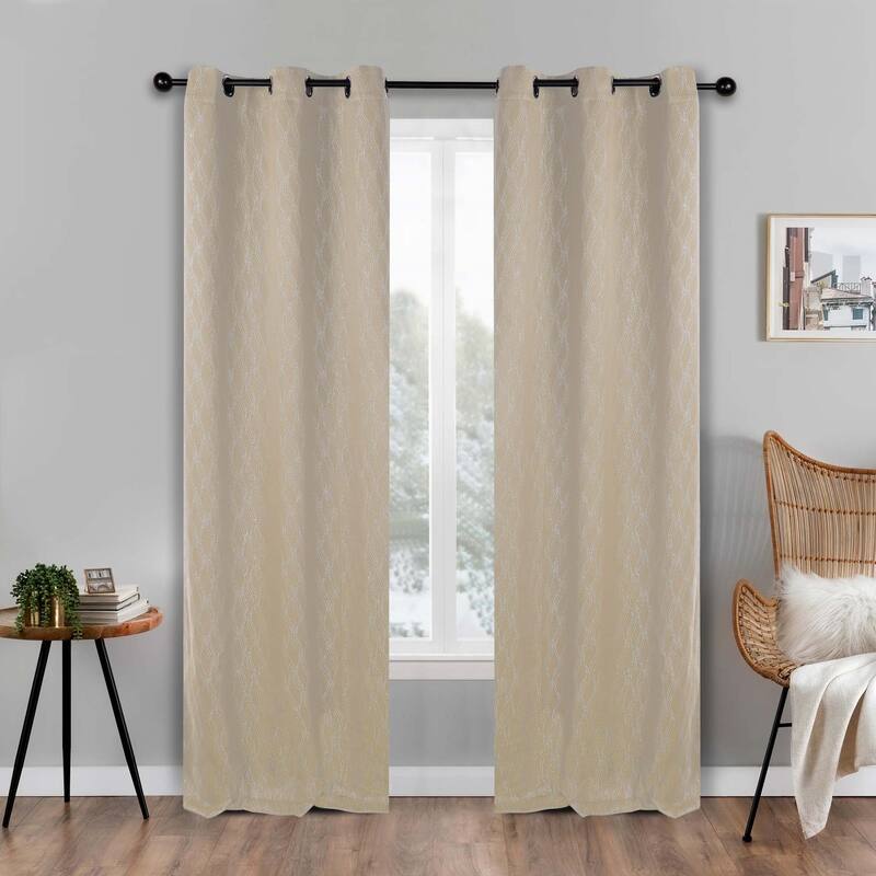 Superior Zuri Washable Room Darkening Curtains, Set of 2 Panels