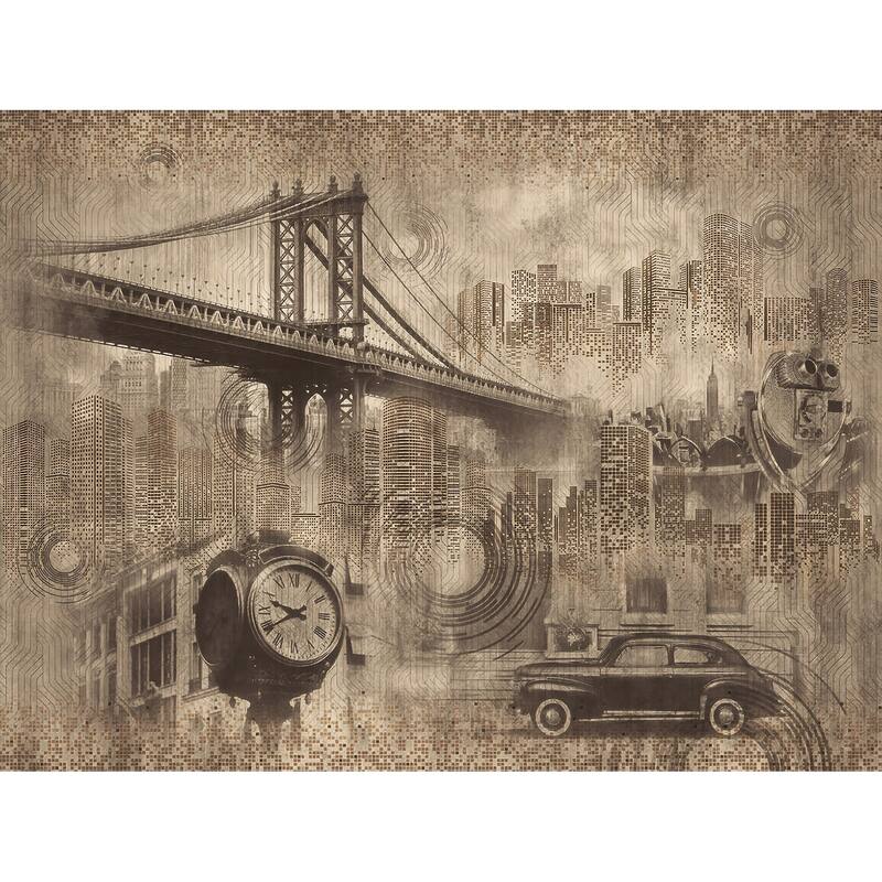 GK Wall Design Brooklyn Bridge Nostalgic City View Wallpaper