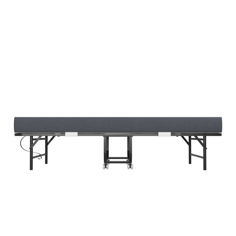 75inch x 38inch Twin Folding Bed with 3.7inch Memory Foam Mattress, Portable Foldable Extra Bed for Guests, Sturdy Metal Frame