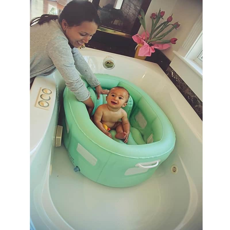4-in-1 Room to Grow Portable Inflatable Baby Bathinet - Green - 26"