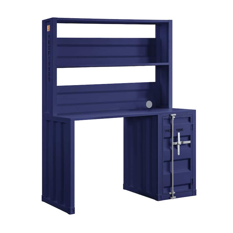 47" Blue Iron Writing Desk